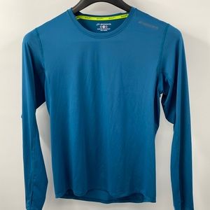 Brooks Men's Long Sleeve Performance Shirt Teal Blue